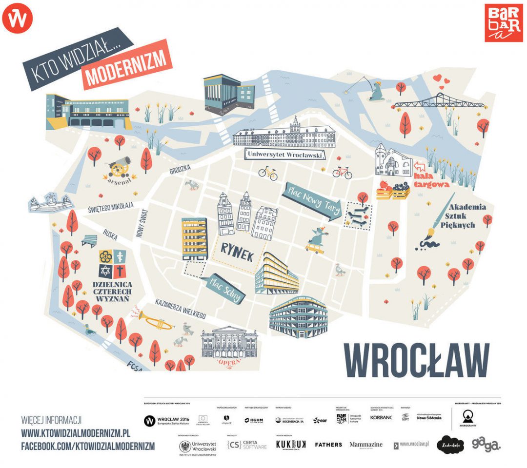 Nowa ilustrowana mapa Wrocławskiej moderny! – Miejsca we Wrocławiu.