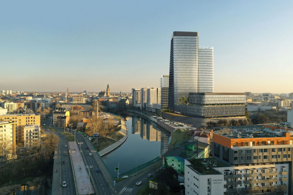 140-metrowa wieża nad Odrą we Wrocławiu. Rusza realizacja inwestycji Cavatina [WIZUALIZACJE].
