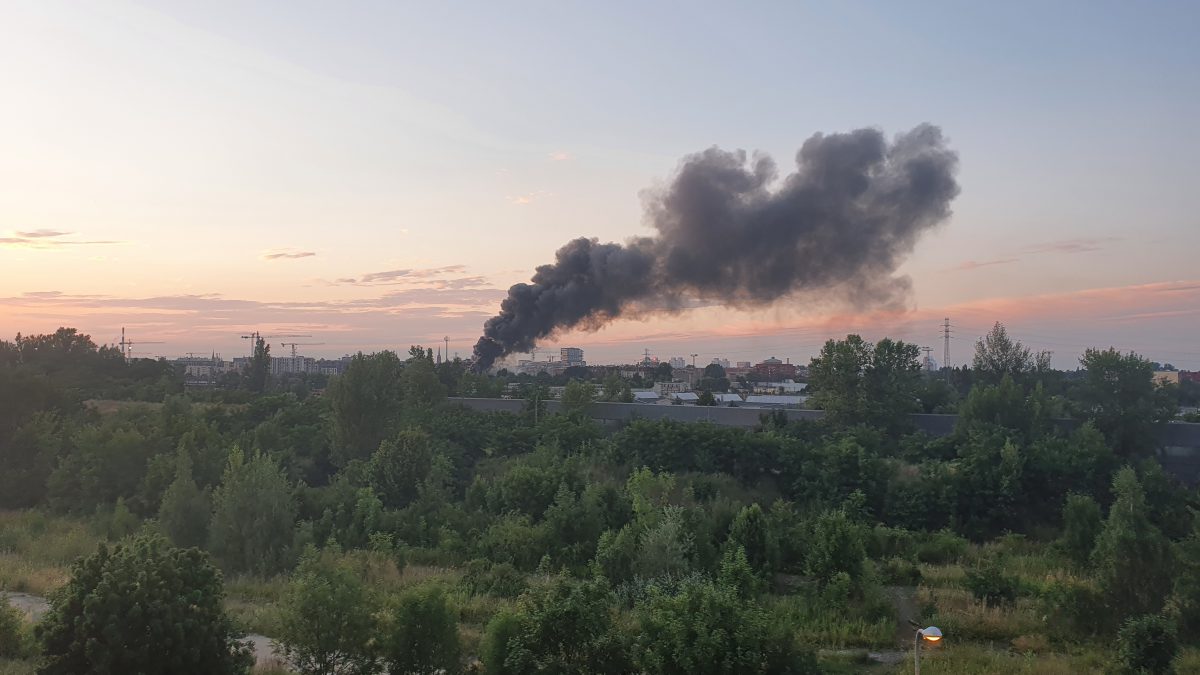 Pożar w centrum Wrocławia.