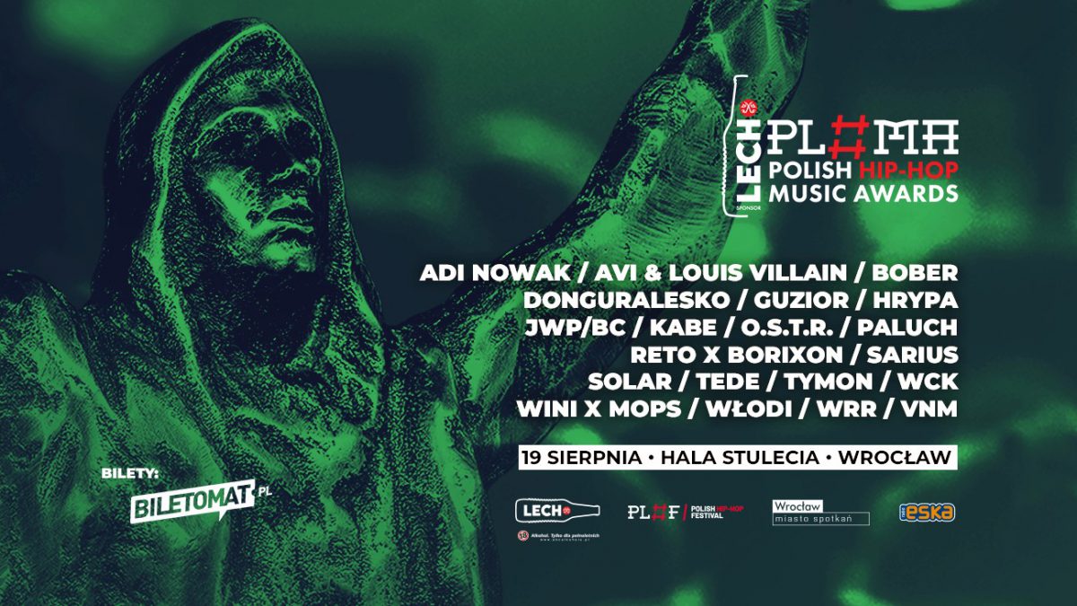 Lech Polish Hip-Hop Music Awards już dziś w Hali Stulecia.