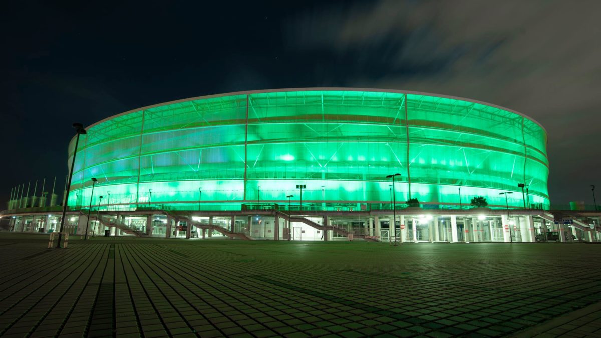 Stadion Wrocław i Iglica zabłysną zielonym światłem.