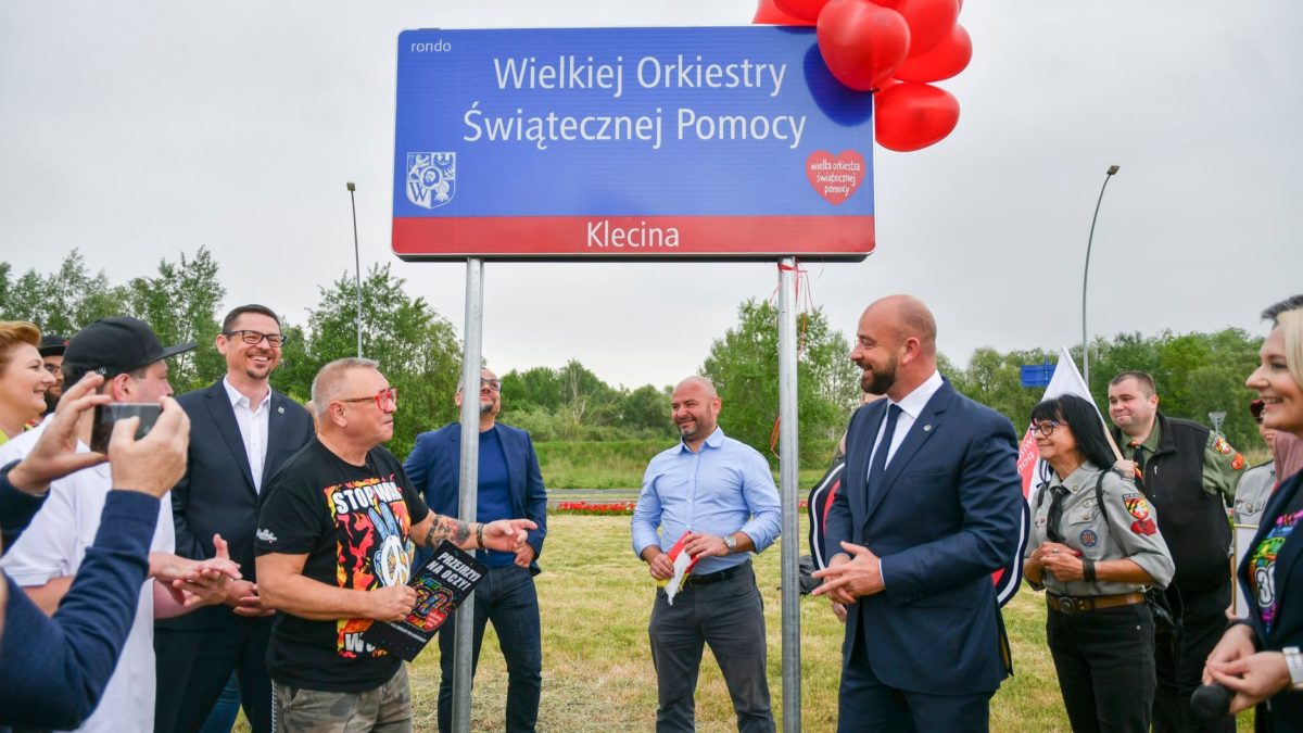 Wrocławskie rondo WOŚP oficjalnie otwarte.