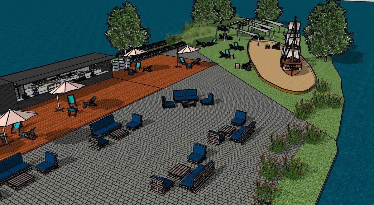 Przy ujściu Oławy powstanie nowy beach bar, a w przyszłości także marina.