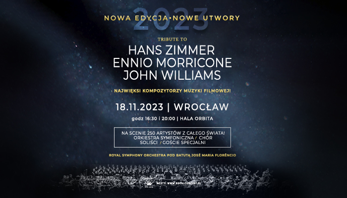 „Tribute to Hans Zimmer, Ennio Morricone, John Williams”. Spektakularne wydarzenie już w listopadzie.